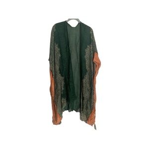 Willows Boutique Green and Orange Patterned Swim Cover